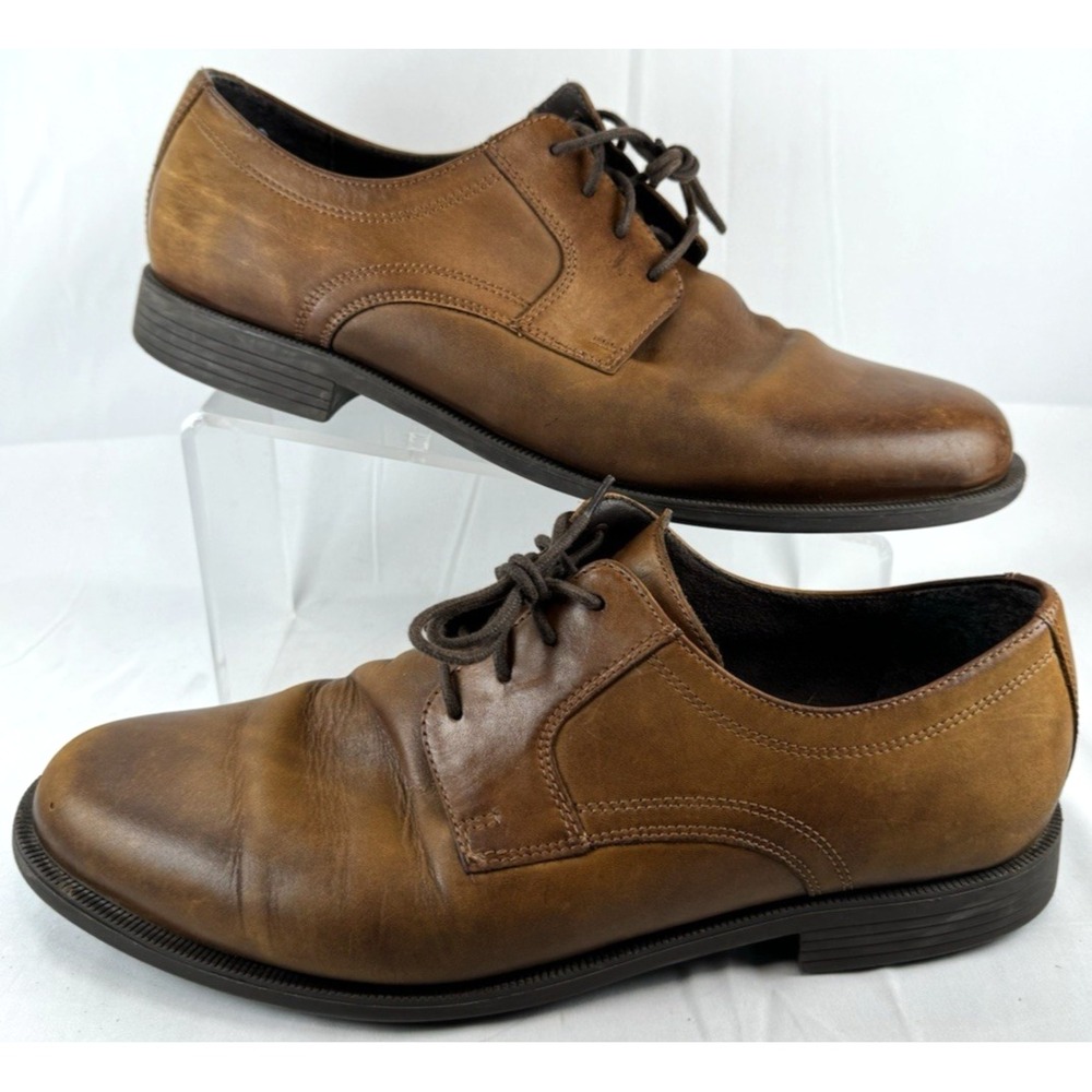 Cole Haan Oxford Dress Shoes Size 10M Two-Tone Ombre Brown Leather Cap Toe VGC